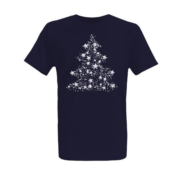 Tričko s potiskem Bílý sváteční stromek