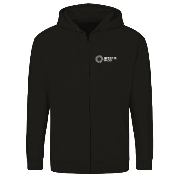 Dámská mikina se zipem, černá, malé bílé logo