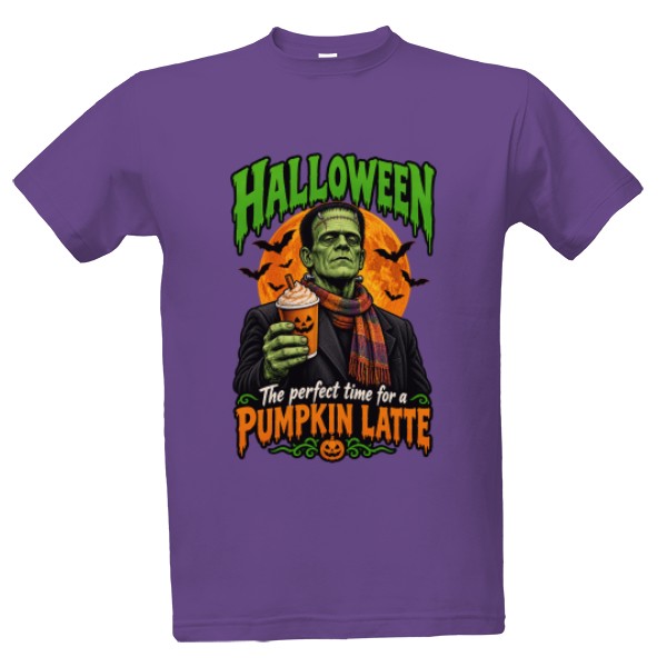 Tričko s potiskem Frankenstein Pumpkin Latte
