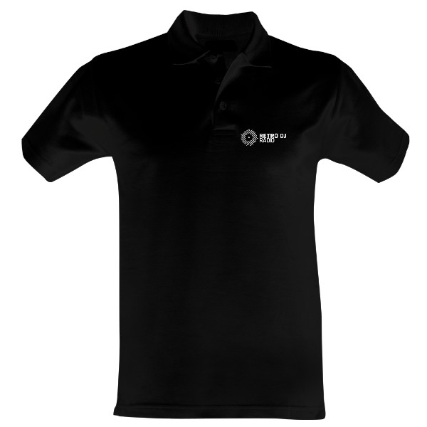 Pánská polokošile Cotton, černá, malé bílé logo